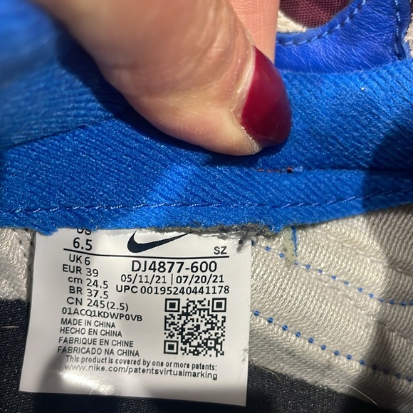 Nike Sacai LD Waffle Maroon/ Team Royal - Picture 4 of 8